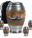 Car Theme Large Urn With 4 Keepsake Urn
