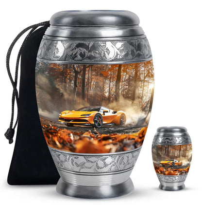 Car Theme Large Urn With 1 Keepsake Urn