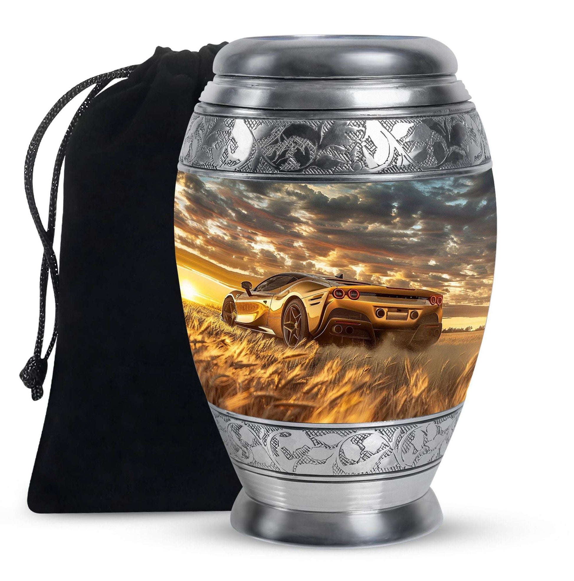 Car Theme Large Urn 10 Inch