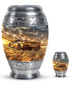 Car Theme Large Urn With 1 Keepsake Urn