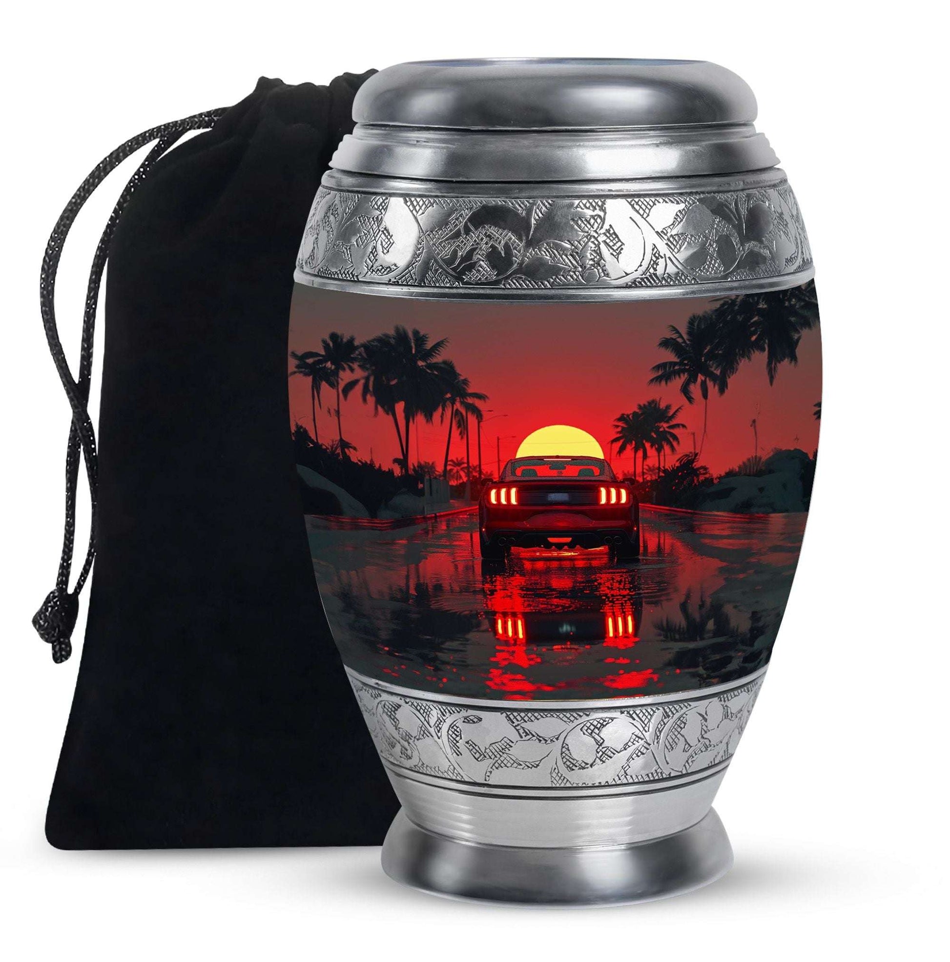 Car Theme Large Urn 10 Inch