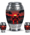 Car Theme Large Urn With 2 Keepsake Urn