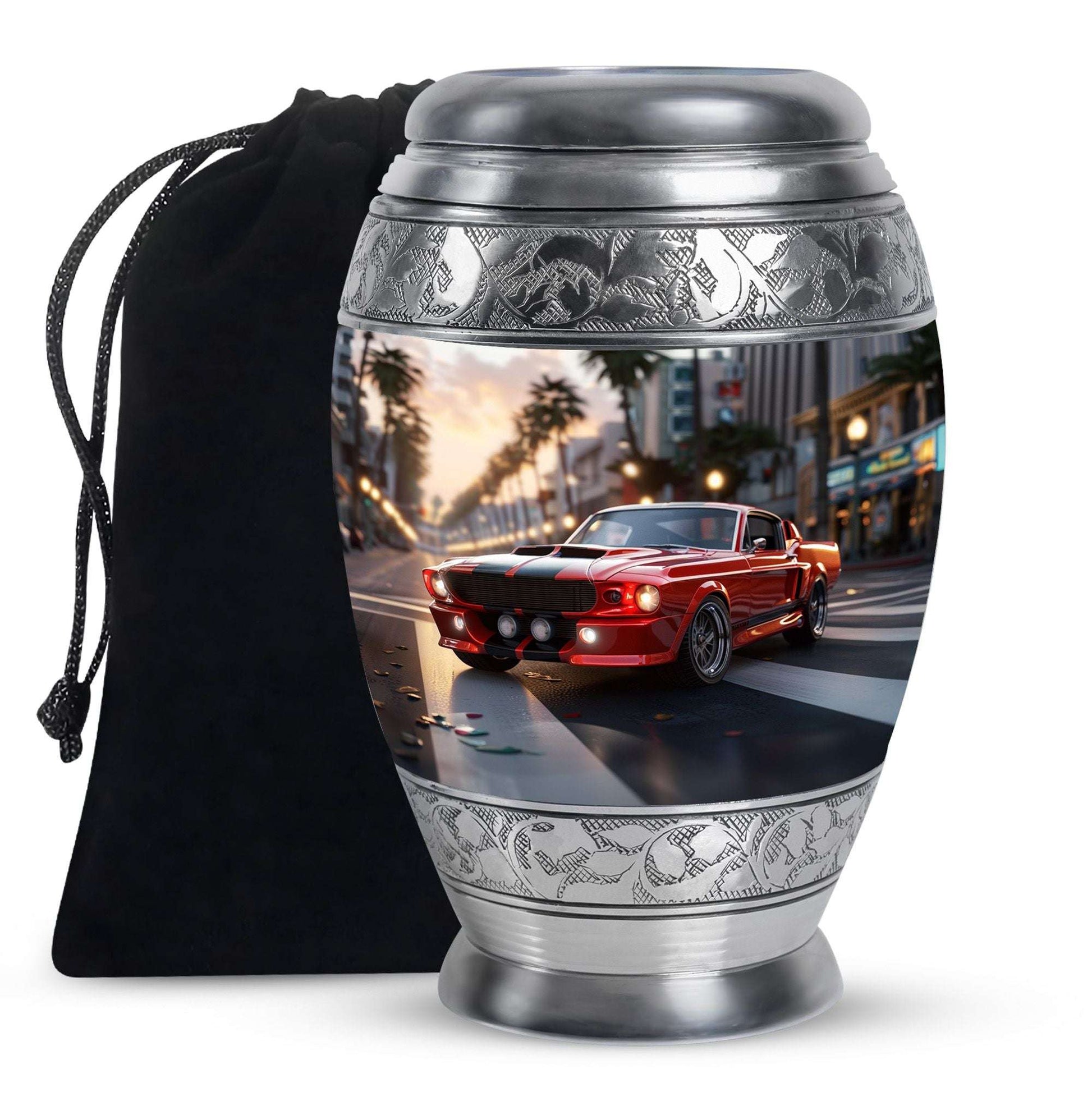 Car Theme Large Urn 10 Inch