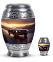Car Theme Large Urn With 1 Keepsake Urn