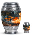 Car Theme Large Urn With 1 Keepsake Urn