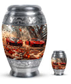 Car Theme Large Urn With 1 Keepsake Urn