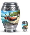 Car Theme Large Urn With 1 Keepsake Urn