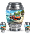 Car Theme Large Urn With 2 Keepsake Urn
