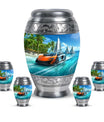 Car Theme Large Urn With 4 Keepsake Urn