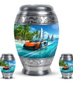 Car Theme Large Urn With 2 Keepsake Urn