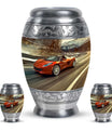 Car Theme Large Urn With 2 Keepsake Urn