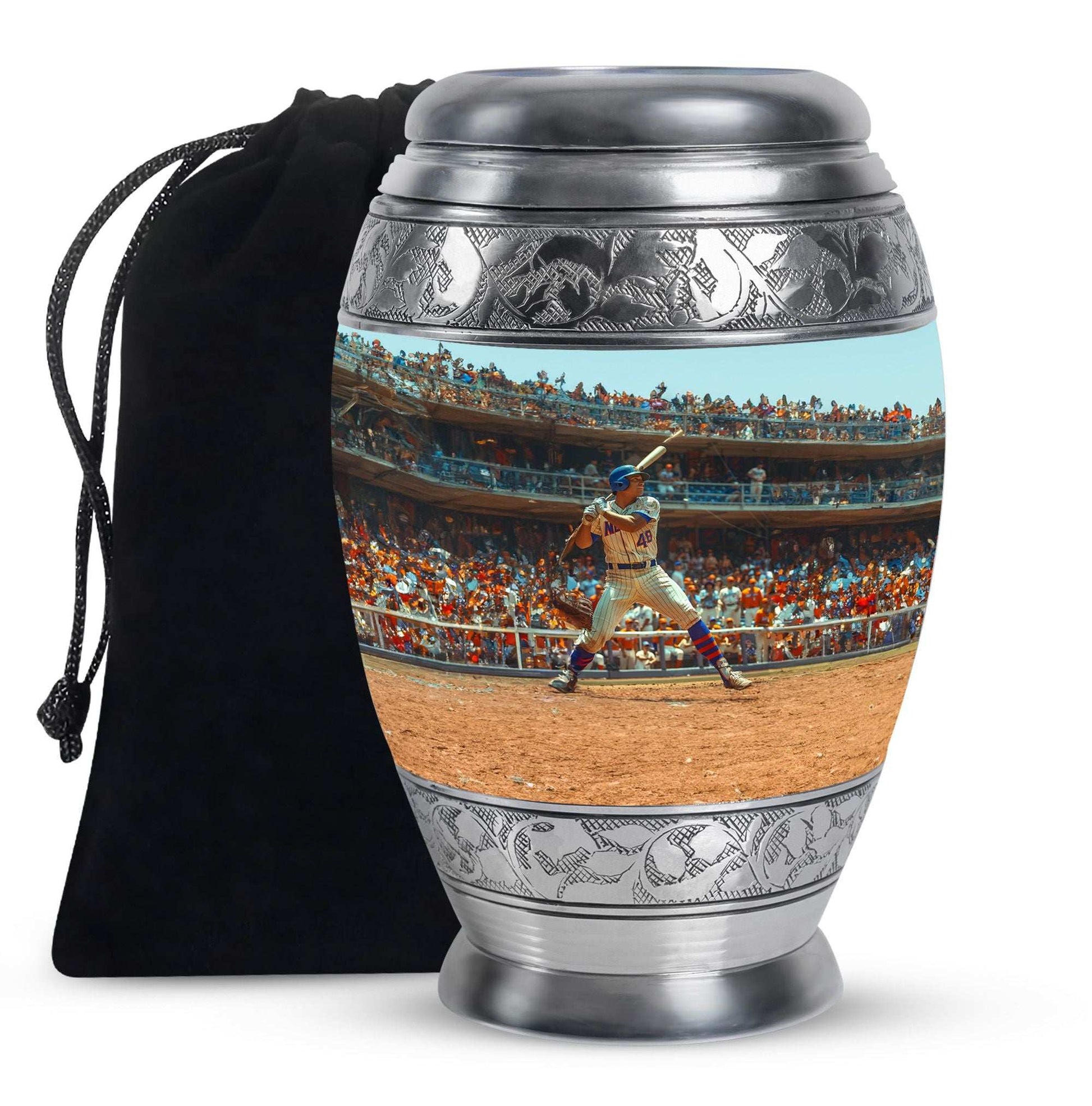 Baseball Theme Large Urn 10 Inch