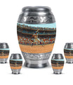 Baseball Theme Large Urn With 4 Keepsake Urn
