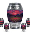 Baseball Theme Large Urn With 4 Keepsake Urn