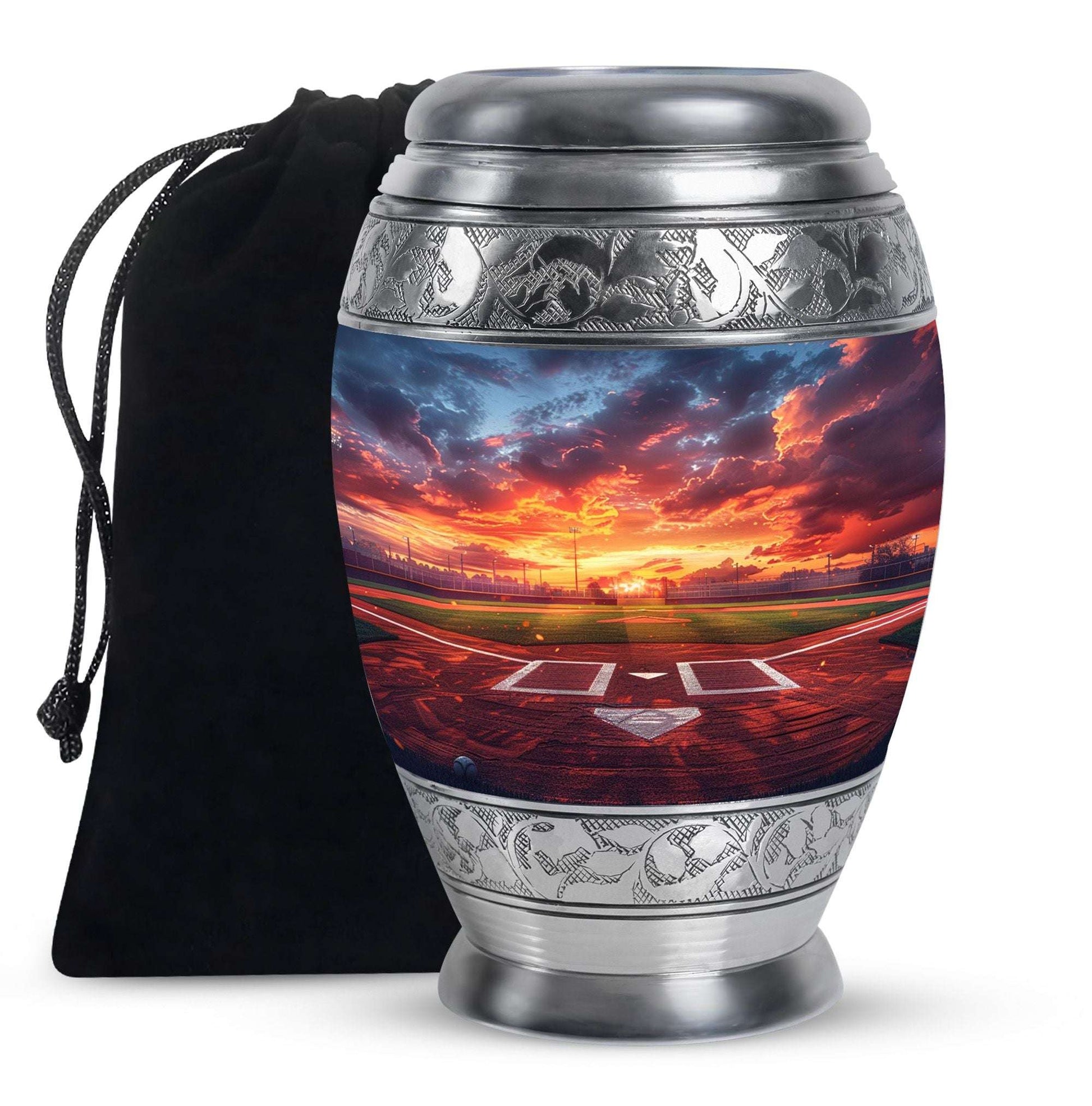 Baseball Theme Large Urn 10 Inch