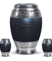 Cross Theme Large Urn With 2 Keepsake Urn