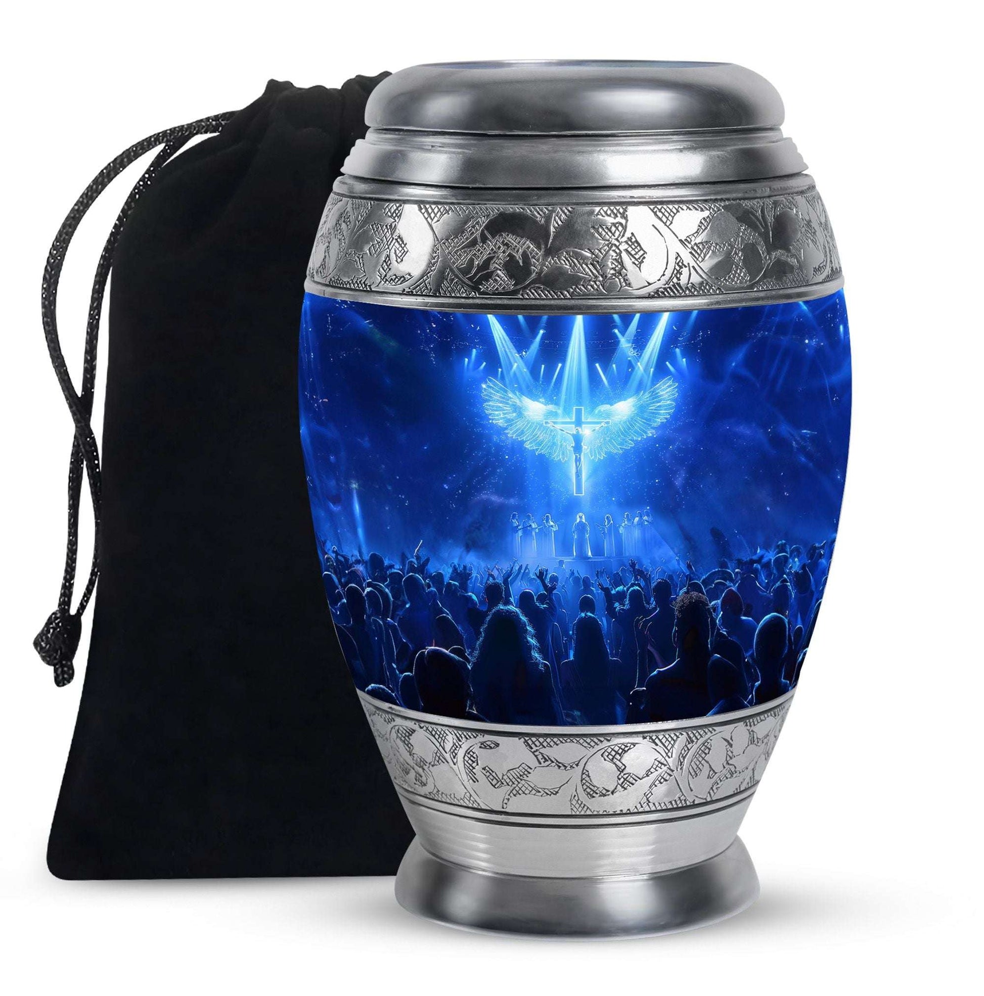 Cross Theme Large Urn 10 Inch