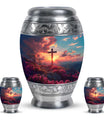 Cross Theme Large Urn With 2 Keepsake Urn