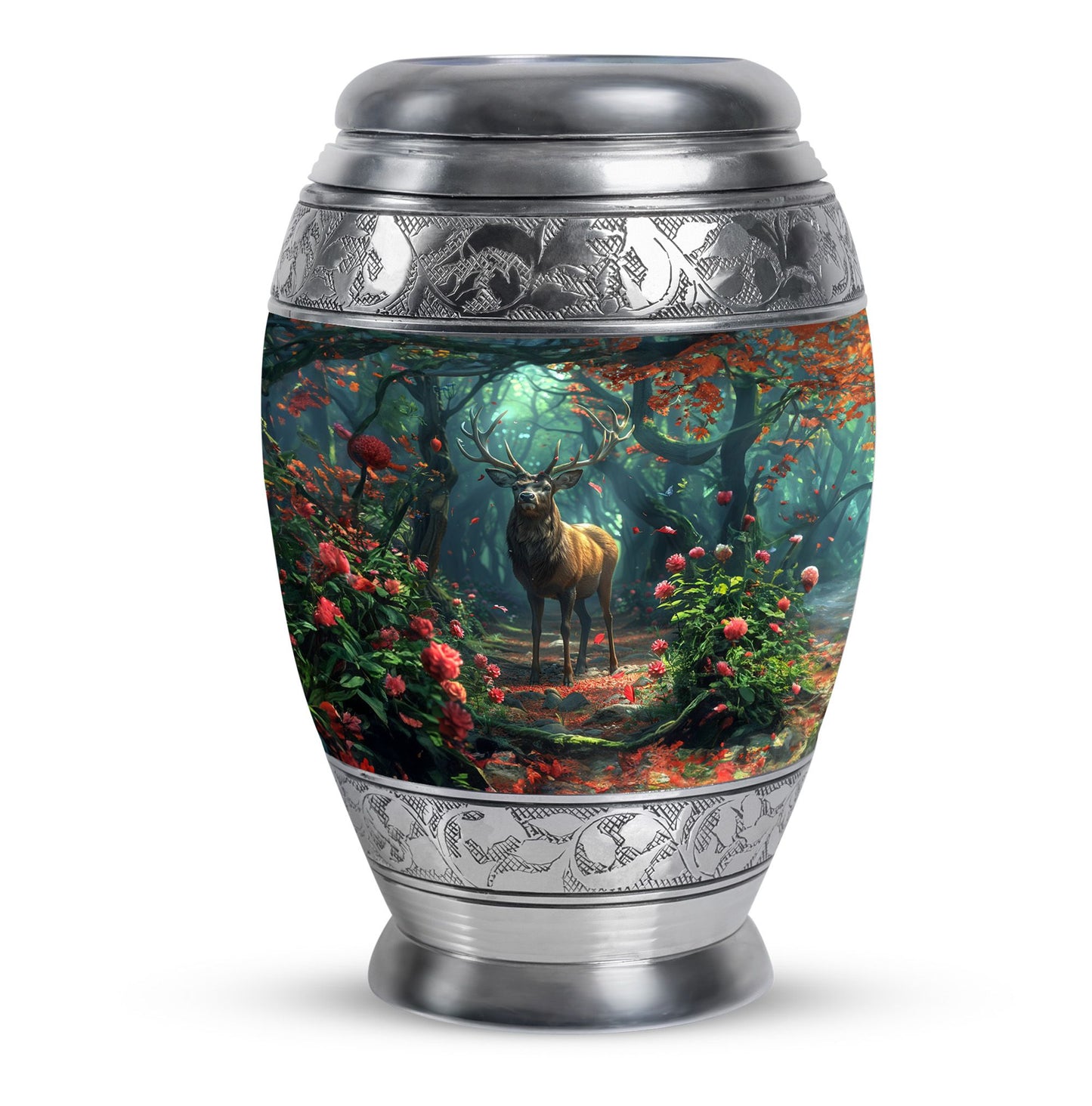 Deer Theme Large Urn 10 Inch
