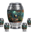 Deer Theme Large Urn With 4 Keepsake Urn