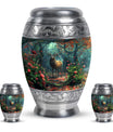 Deer Theme Large Urn With 2 Keepsake Urn