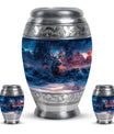 Deer Theme Large Urn With 2 Keepsake Urn