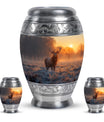Deer Theme Large Urn With 2 Keepsake Urn