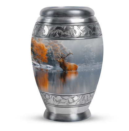 Deer Theme Large Urn 10 Inch