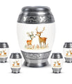 Deer Family Theme Large Urn With 4 Keepsake Urn