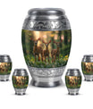Deer Family Theme Large Urn With 4 Keepsake Urn