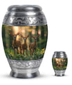 Deer Family Theme Large Urn With 1 Keepsake Urn