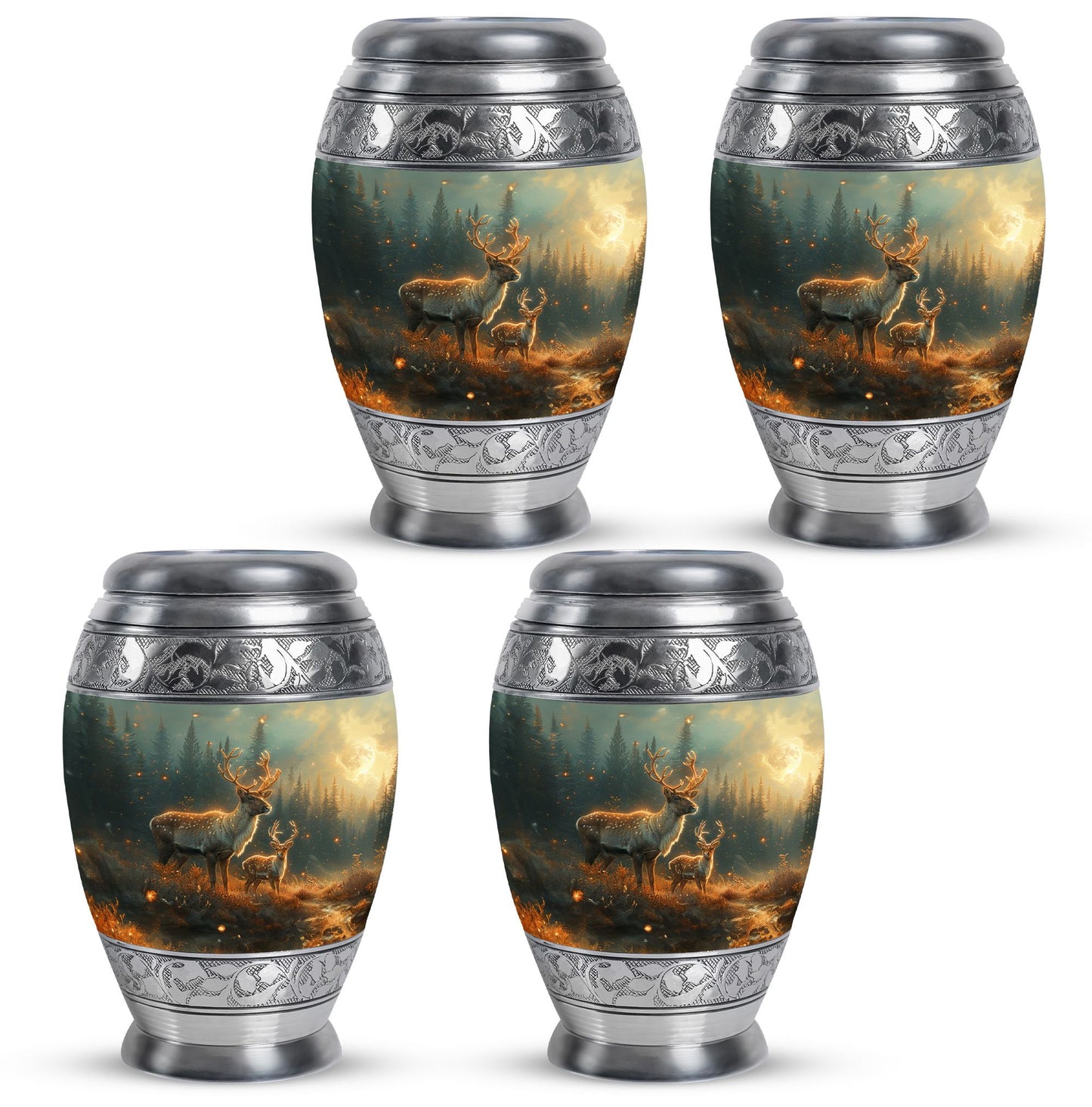 Deer Family Theme 3 Inch Keepsake Pack of 4