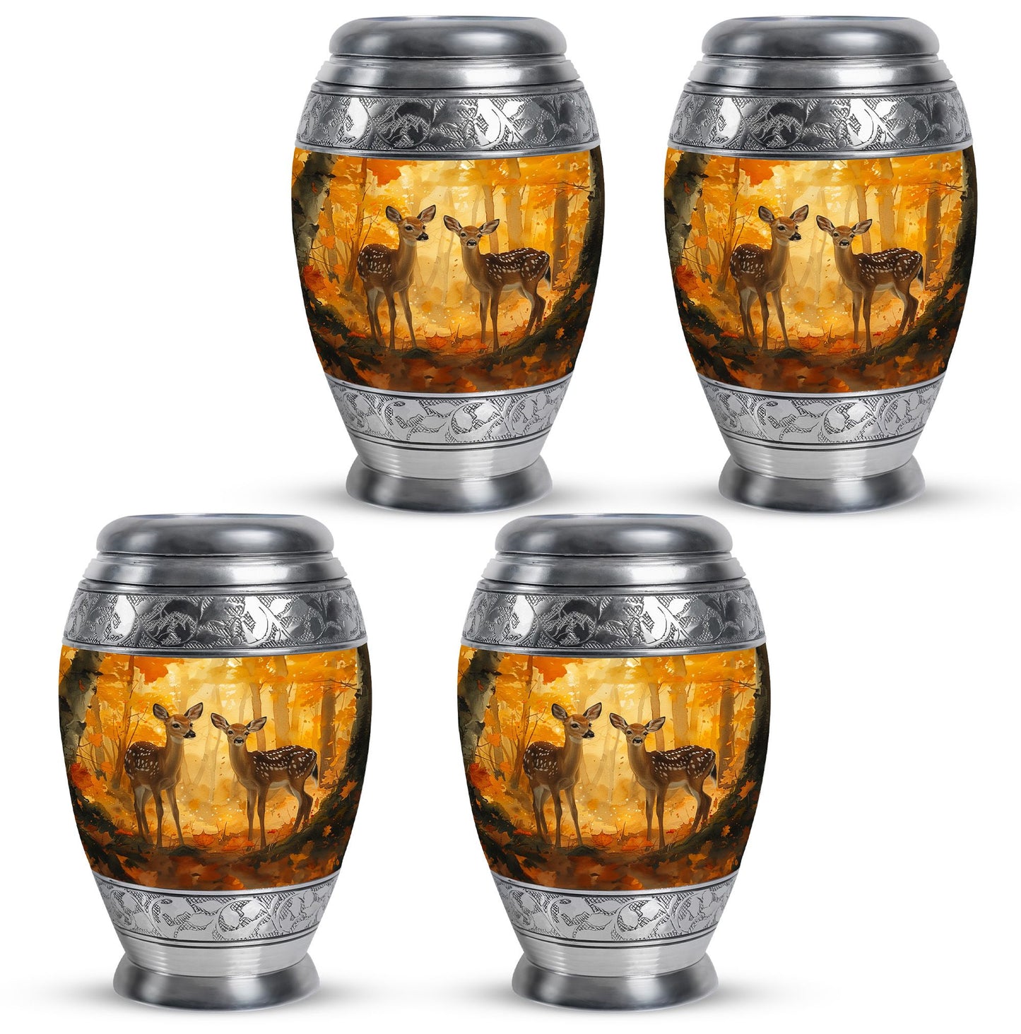 Deer Family Theme 3 Inch Keepsake Pack of 4