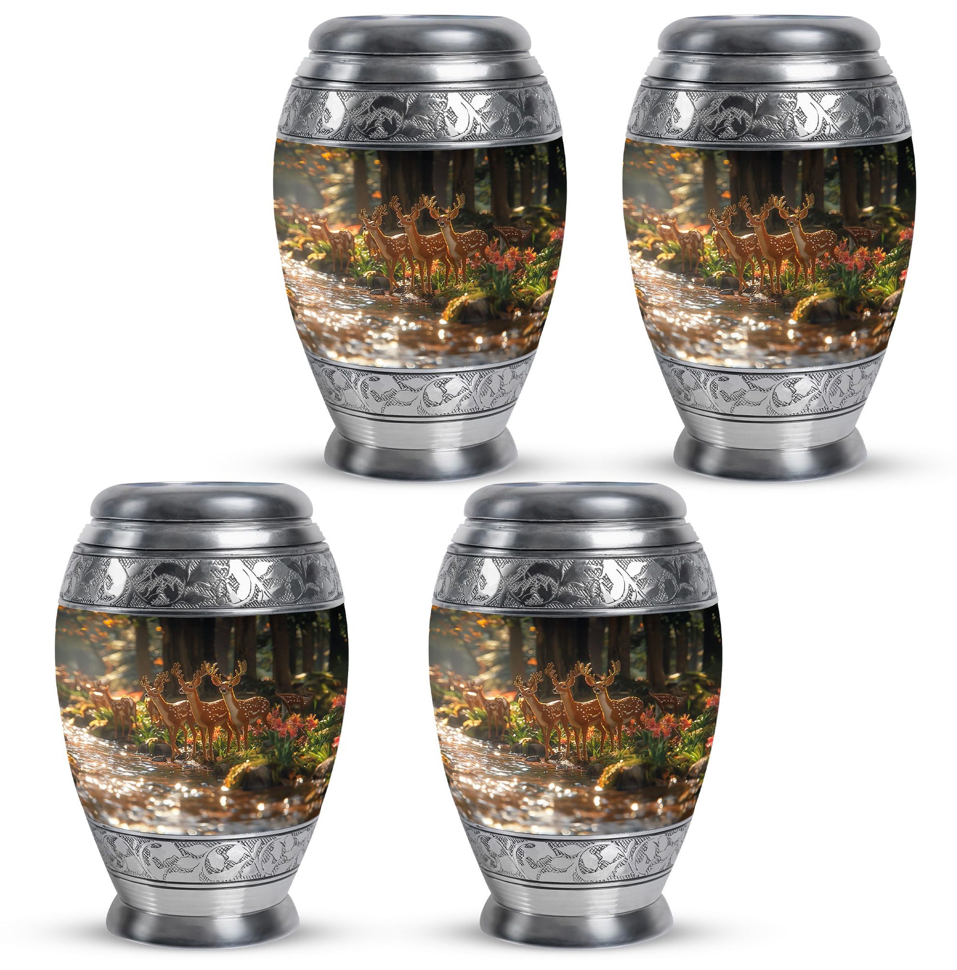 Deer Family Theme 3 Inch Keepsake Pack of 4