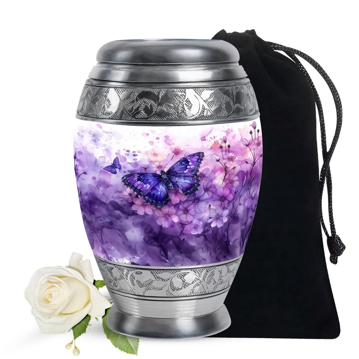 Butterfly Theme Large Urn 10 Inch