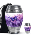 Butterfly Theme Large Urn With 1 Keepsake Urn
