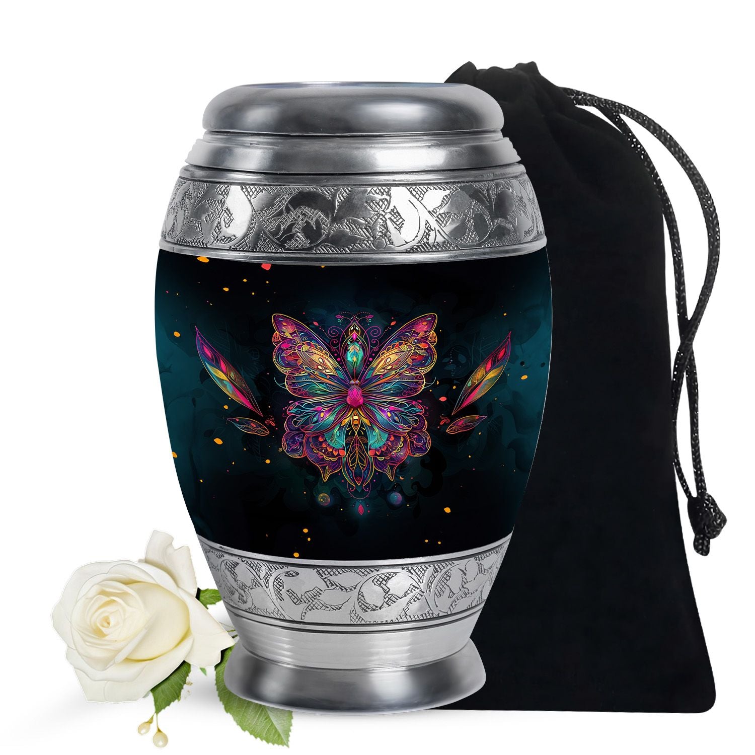 Butterfly Theme Large Urn 10 Inch