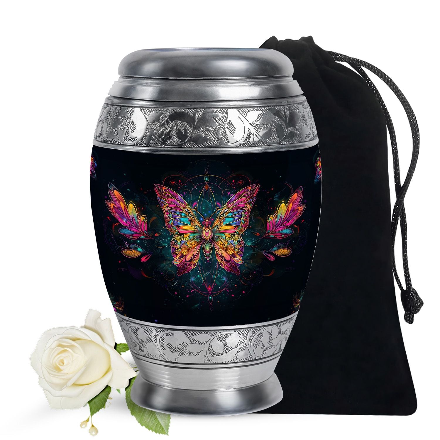 Butterfly Theme Large Urn 10 Inch
