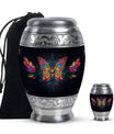 Butterfly Theme Large Urn With 1 Keepsake Urn