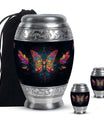 Butterfly Theme Large Urn With 2 Keepsake Urn