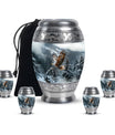 Eagle Theme Large Urn With 4 Keepsake Urn