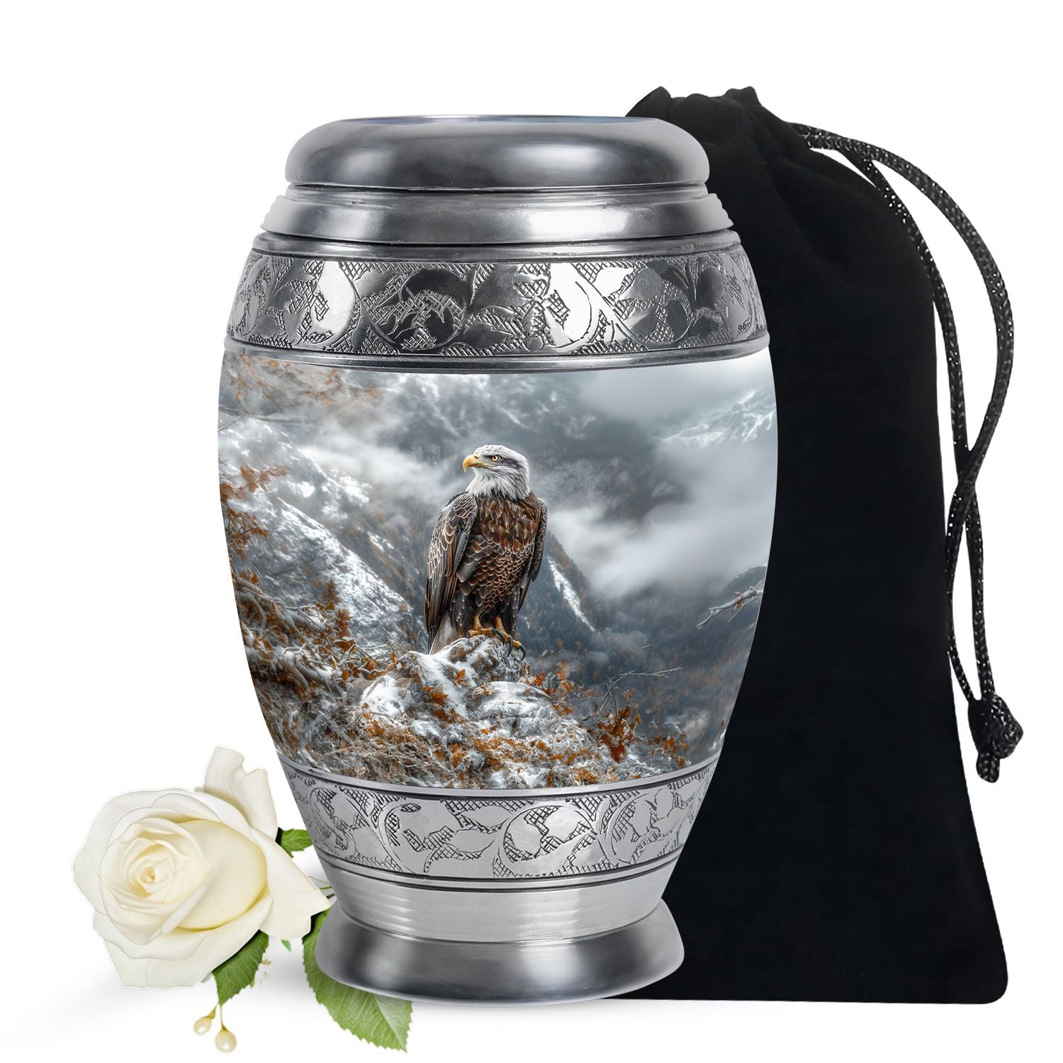 Eagle Theme Large Urn 10 Inch