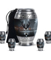 Eagle Theme Large Urn With 4 Keepsake Urn