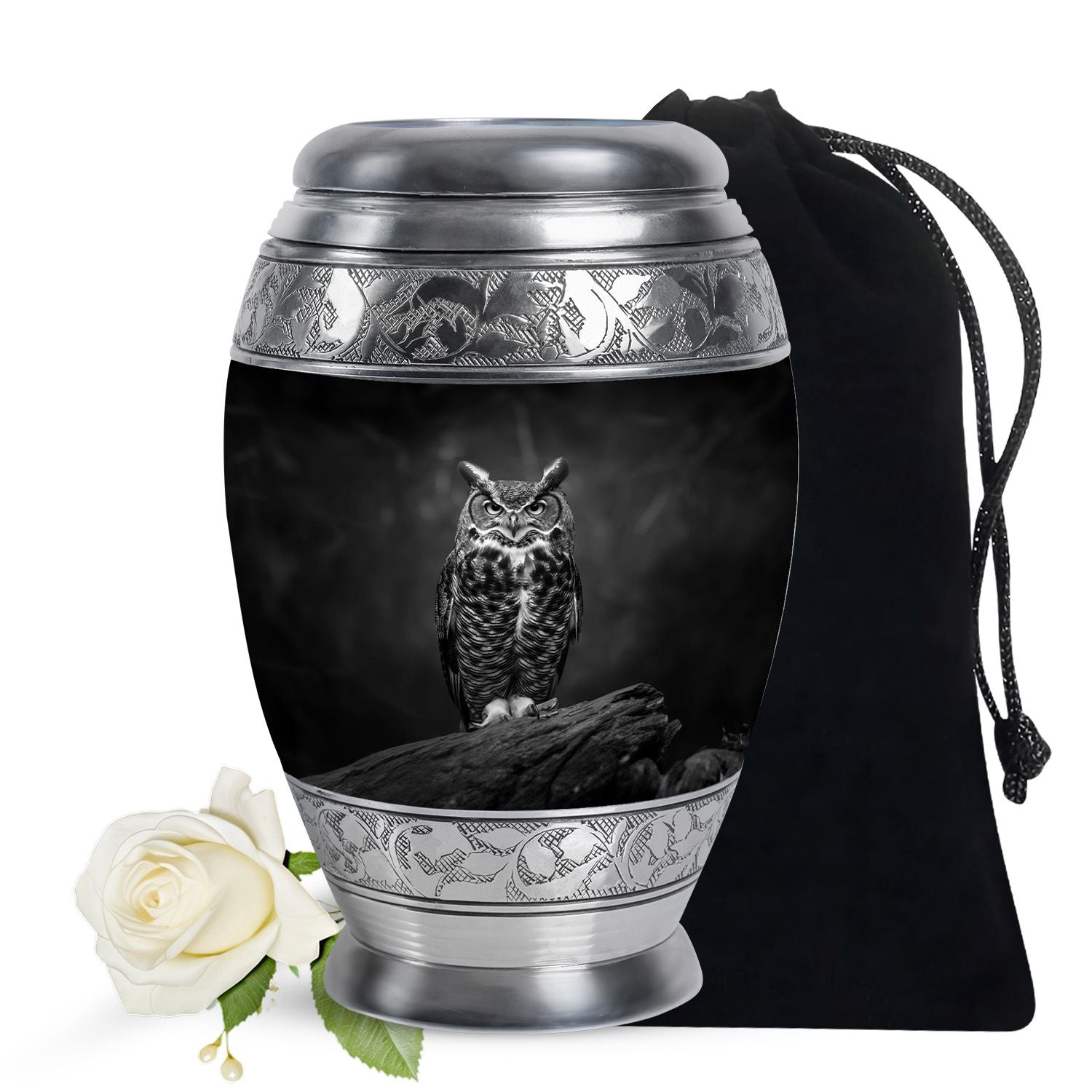 Owl Theme Large Urn 10 Inch