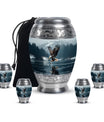 Eagle Theme Large Urn With 4 Keepsake Urn