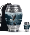 Eagle Theme Large Urn With 1 Keepsake Urn
