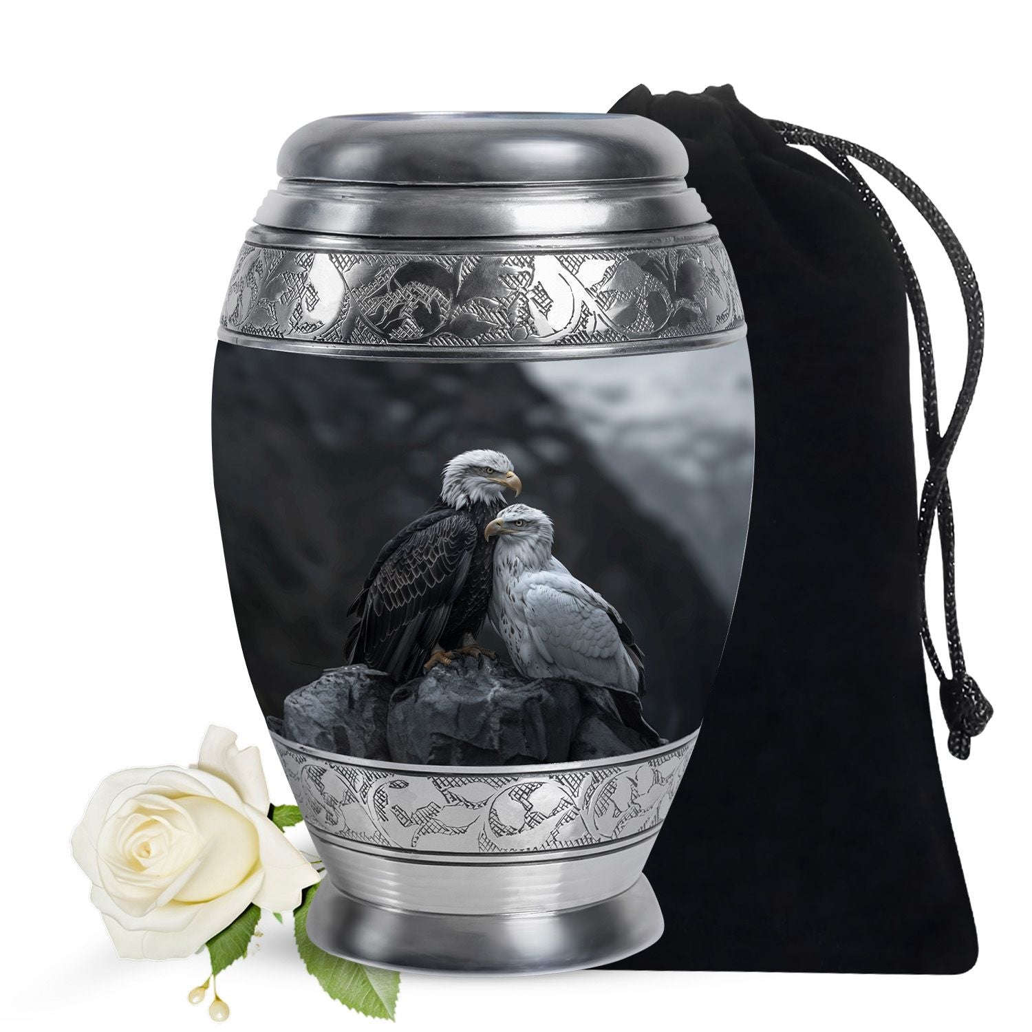 Eagle Theme Large Urn 10 Inch