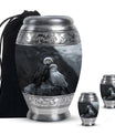 Eagle Theme Large Urn With 2 Keepsake Urn