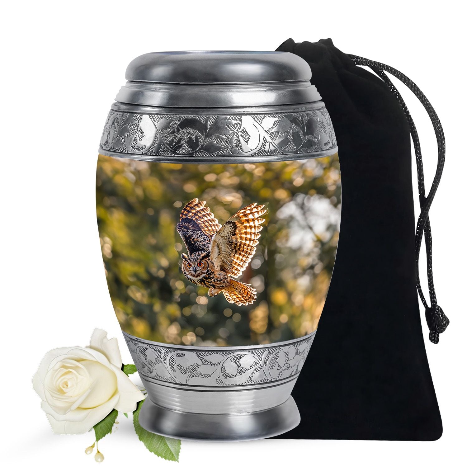Owl Theme Large Urn 10 Inch