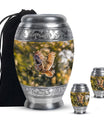 Owl Theme Large Urn With 2 Keepsake Urn